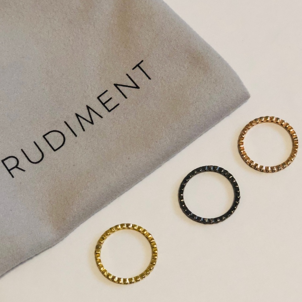 Rudiment stacking rings